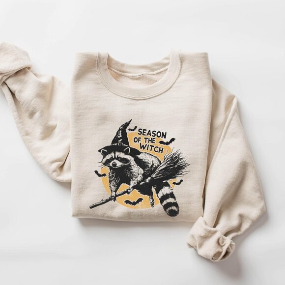 Halloween Raccoon Sweatshirt,Halloween Sweater,Halloweene Sweatshirt - Picture 2 of 5